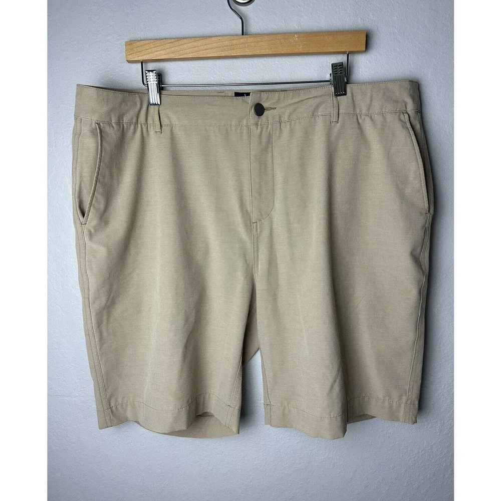 Faherty Mens Size 40 Tan Khaki All Day Shorts Polyester Cotton Spandex